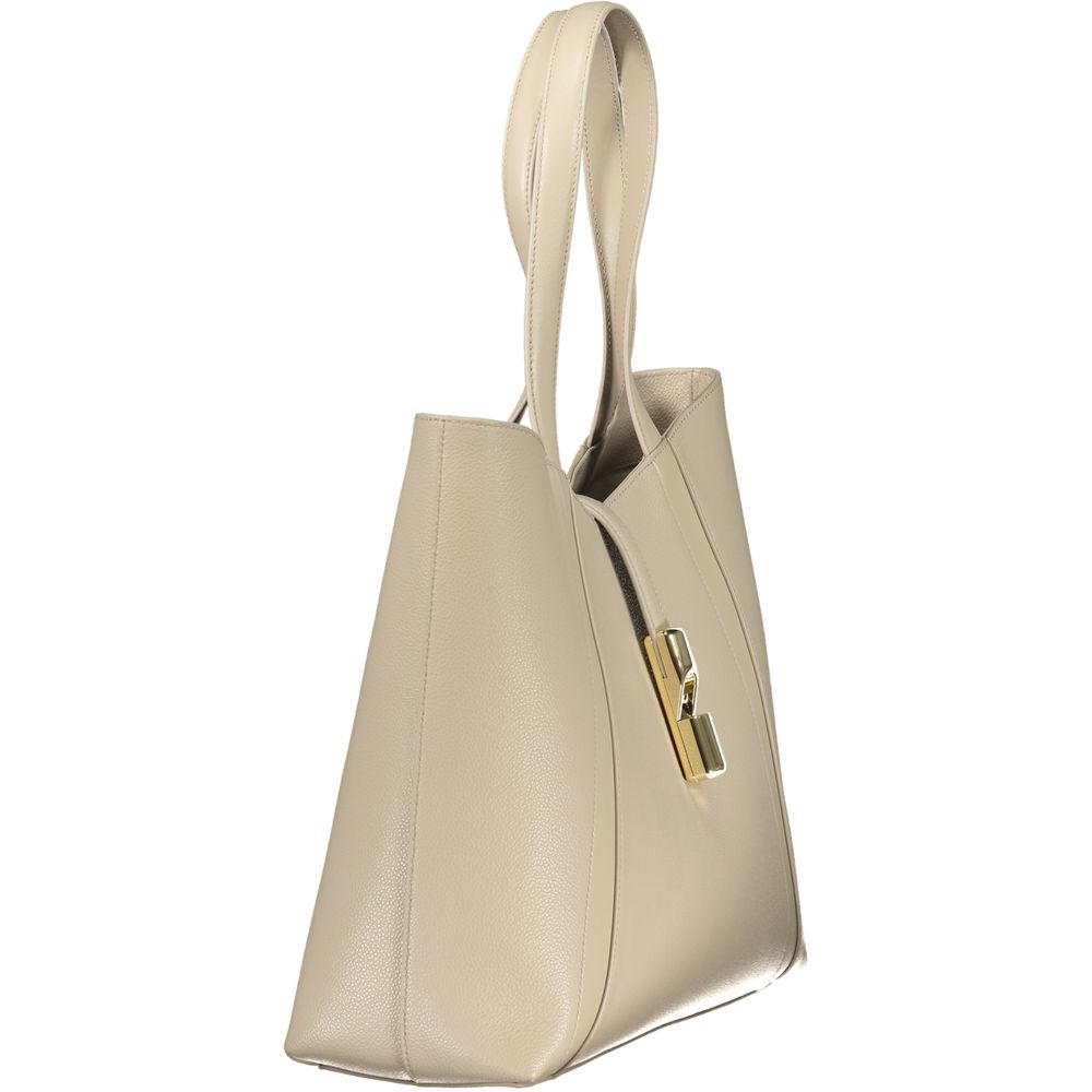 Furla Beige Leather Handbag