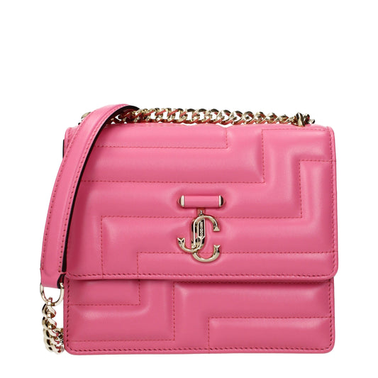 Jimmy Choo Pink Leather Shoulder Bags