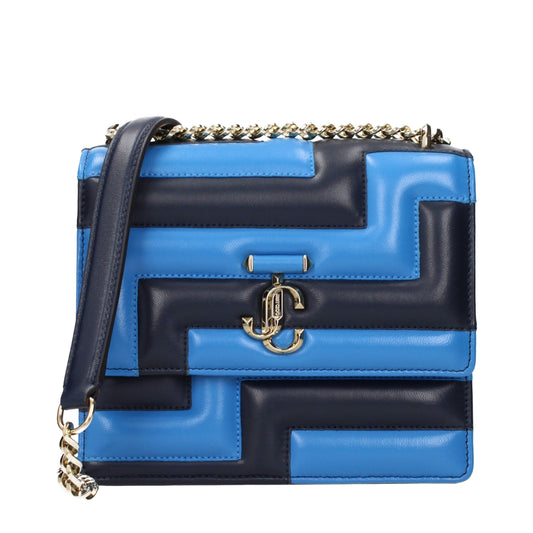 Jimmy Choo Blue Leather Shoulder Bags