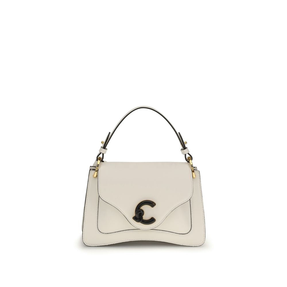 Coccinelle Cream Calf Leather Bos Taurus Handbag