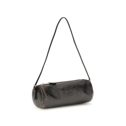 Miu Miu Brown Lamb Leather Shoulder Bag