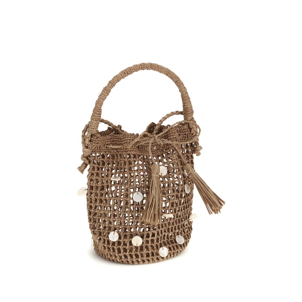 Alanui Brown Raffia Shoulder Bag
