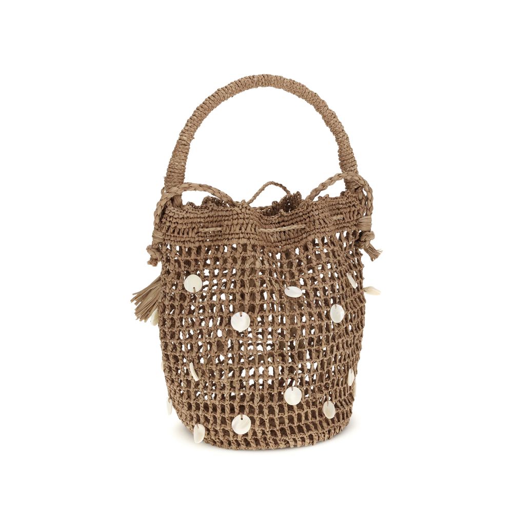 Alanui Brown Raffia Shoulder Bag