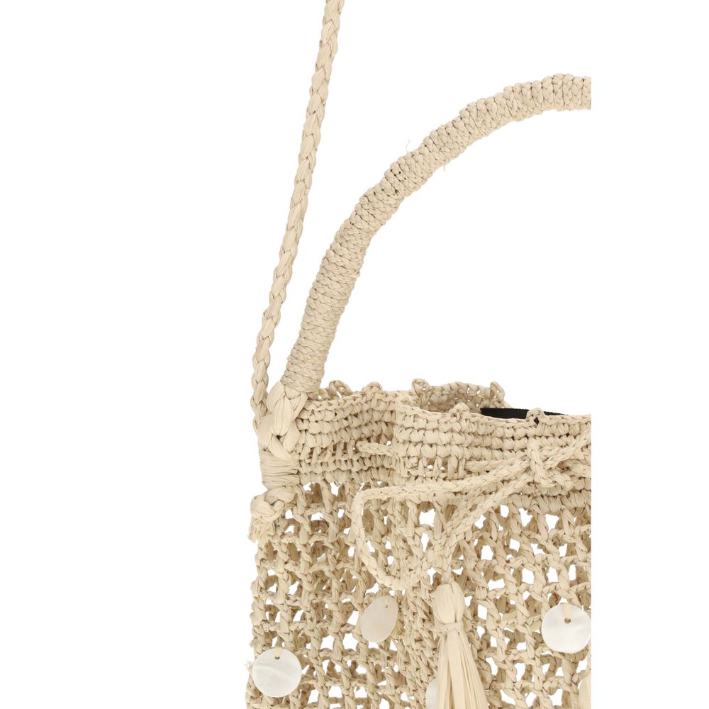 Alanui Beige Raffia Shoulder Bag