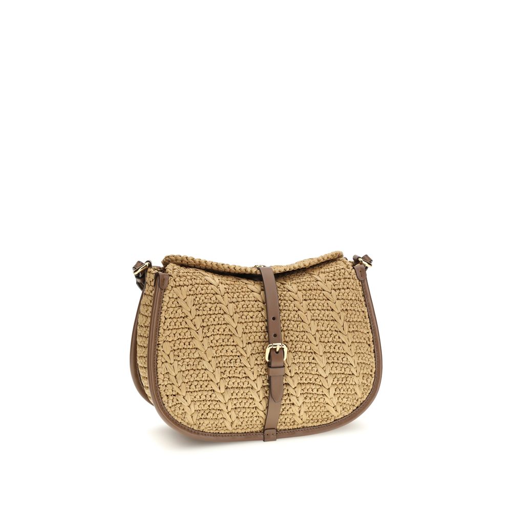 Etro Beige Raffia Shoulder Bag