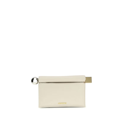 Jacquemus Cream Calf Leather Bos Taurus Clutch Bag