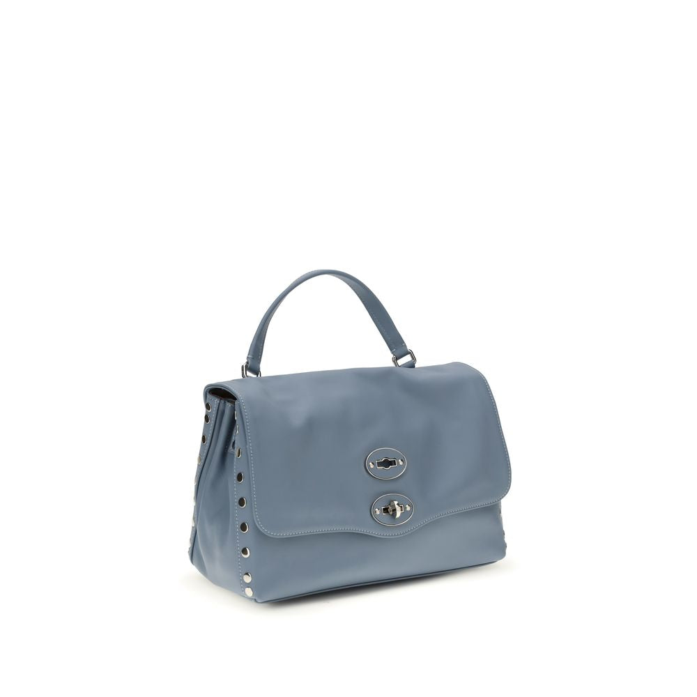 Zanellato Light Blue Calf Leather Bos Taurus Handbag
