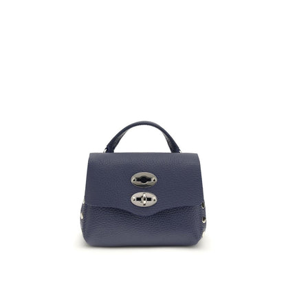 Zanellato Blue Calf Leather Bos Taurus Shoulder Bag