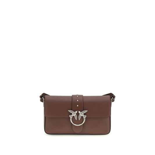 PINKO Brown Leather Shoulder Bag