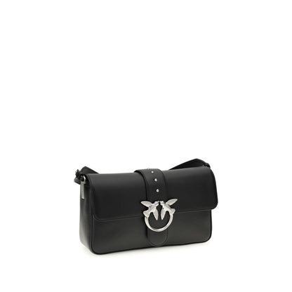 PINKO Black Leather Shoulder Bag