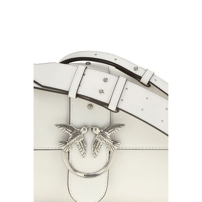 PINKO White Leather Shoulder Bag