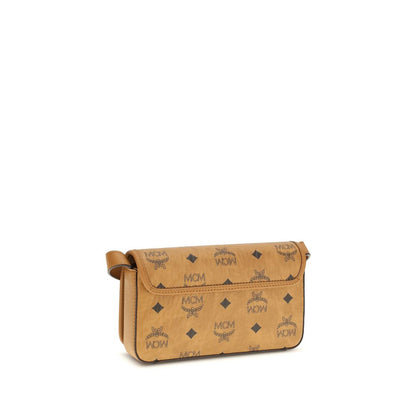 MCM Beige Fabric Shoulder Bag