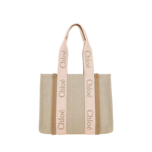 Chloé Brown Linen Shoulder Bag