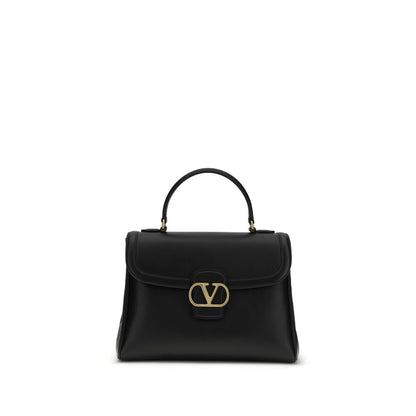 Valentino Garavani Black Calf Leather Bos Taurus Shoulder Bag