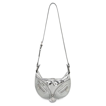 Versace Silver Lamb Leather Shoulder Bag