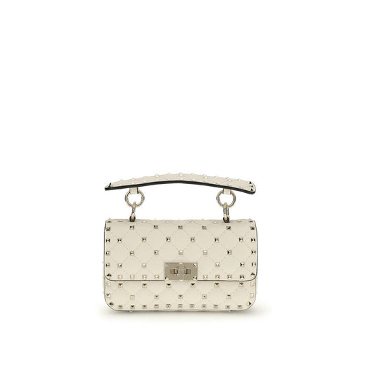 Valentino Garavani Cream Calf Leather Bos Taurus Shoulder Bag