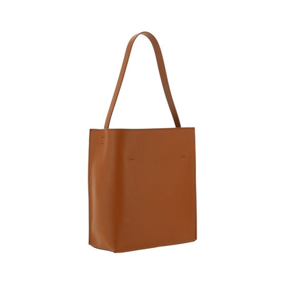 Marni Brown Calf Leather Bos Taurus Shoulder Bag
