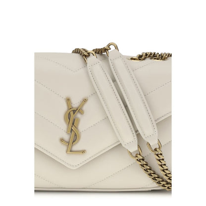 Saint Laurent Cream Lamb Ovis Aries Aries Shoulder Bag
