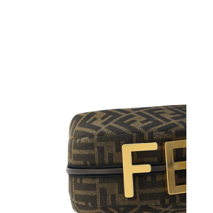 Fendi Brown Fabric Shoulder Bag
