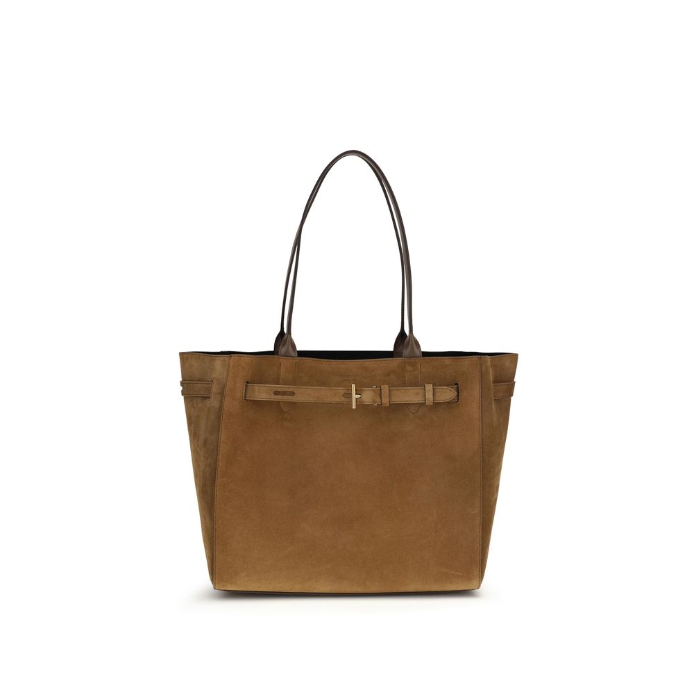 Tom Ford Brown Calf Leather Bos Taurus Shoulder Bag
