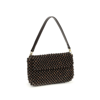 Staud Black Other Fibres Shoulder Bag