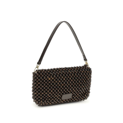 Staud Black Other Fibres Shoulder Bag