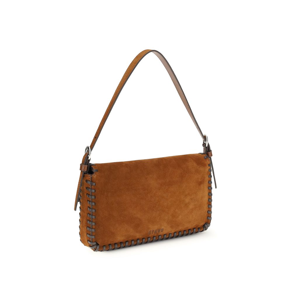 Staud Brown Calf Leather Bos Taurus Shoulder Bag