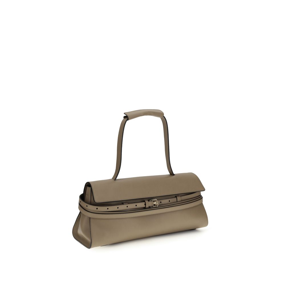Moschino Beige Calf Leather Bos Taurus Handbag