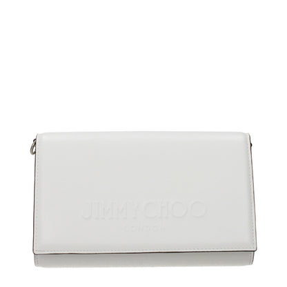 Jimmy Choo White Leather Clutch Bag