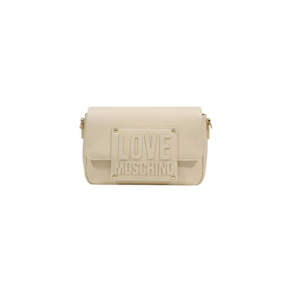 Love Moschino Cream Polyethylene Handbag