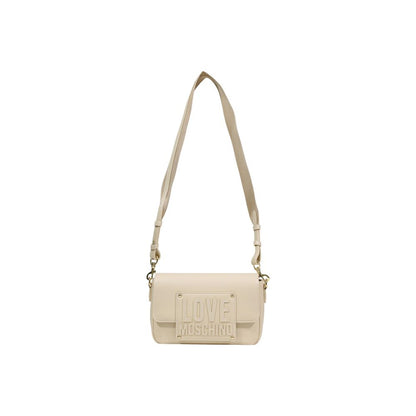 Love Moschino Cream Polyethylene Handbag