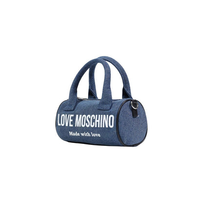 Love Moschino Blue Cotton Handbag