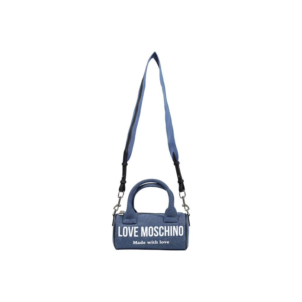 Love Moschino Blue Cotton Handbag