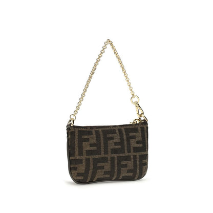Fendi Brown Fabric Shoulder Bag