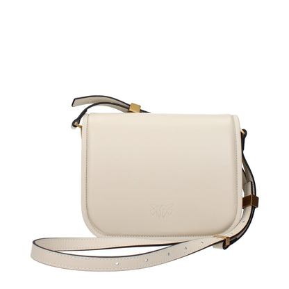 PINKO Beige Leather Crossbody Bags