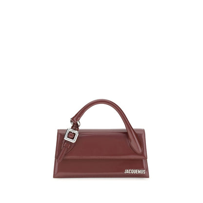 Jacquemus Bordeaux Calf Leather Bos Taurus Handbag